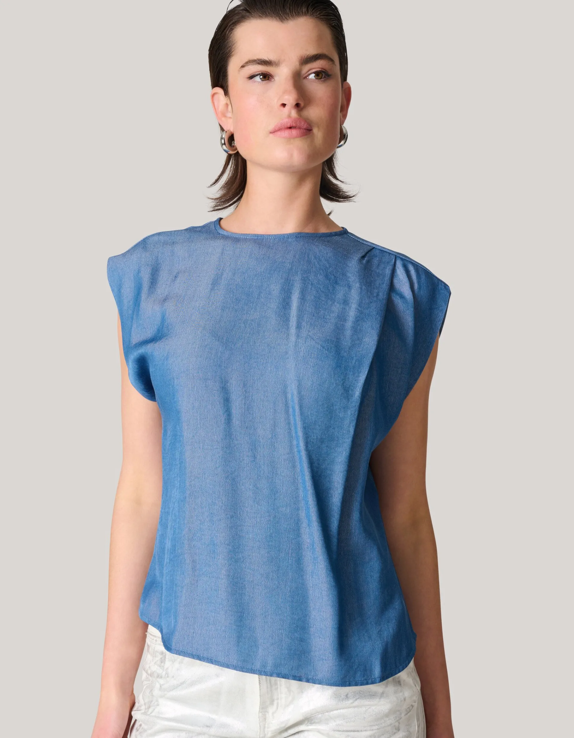 Shoeby Pleat Top Blauw<DAMES Tops