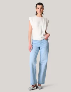 Shoeby Pleat Top Wit<DAMES Tops