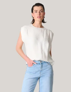 Shoeby Pleat Top Wit<DAMES Tops