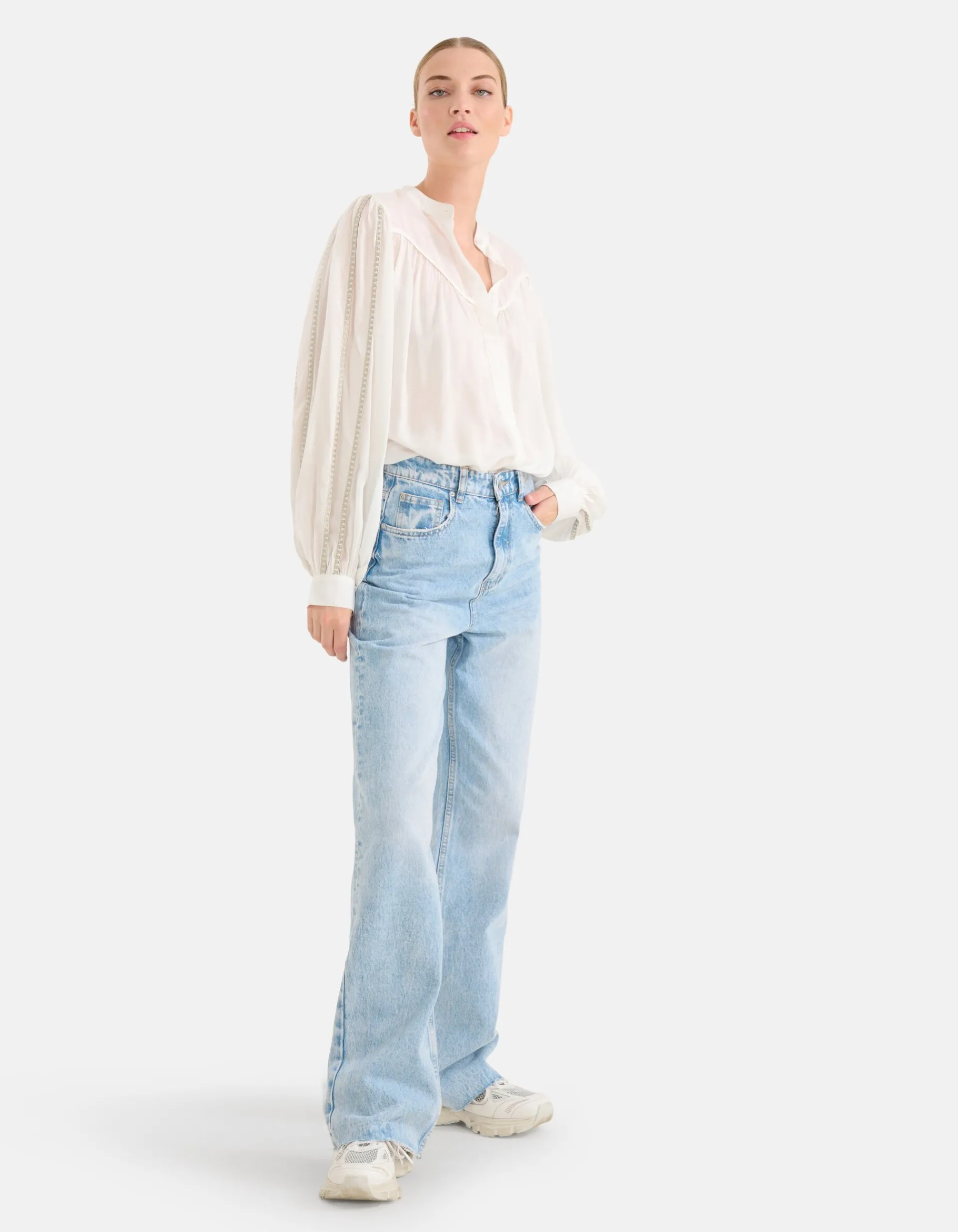 Shoeby Pleated Blouse Gebroken Wit By Mieke<DAMES Blouses