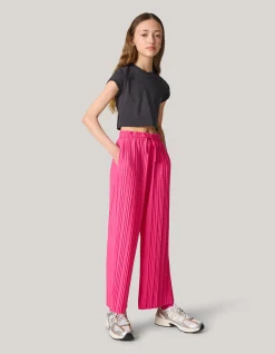 Shoeby Plissé Broek Roze< Broeken