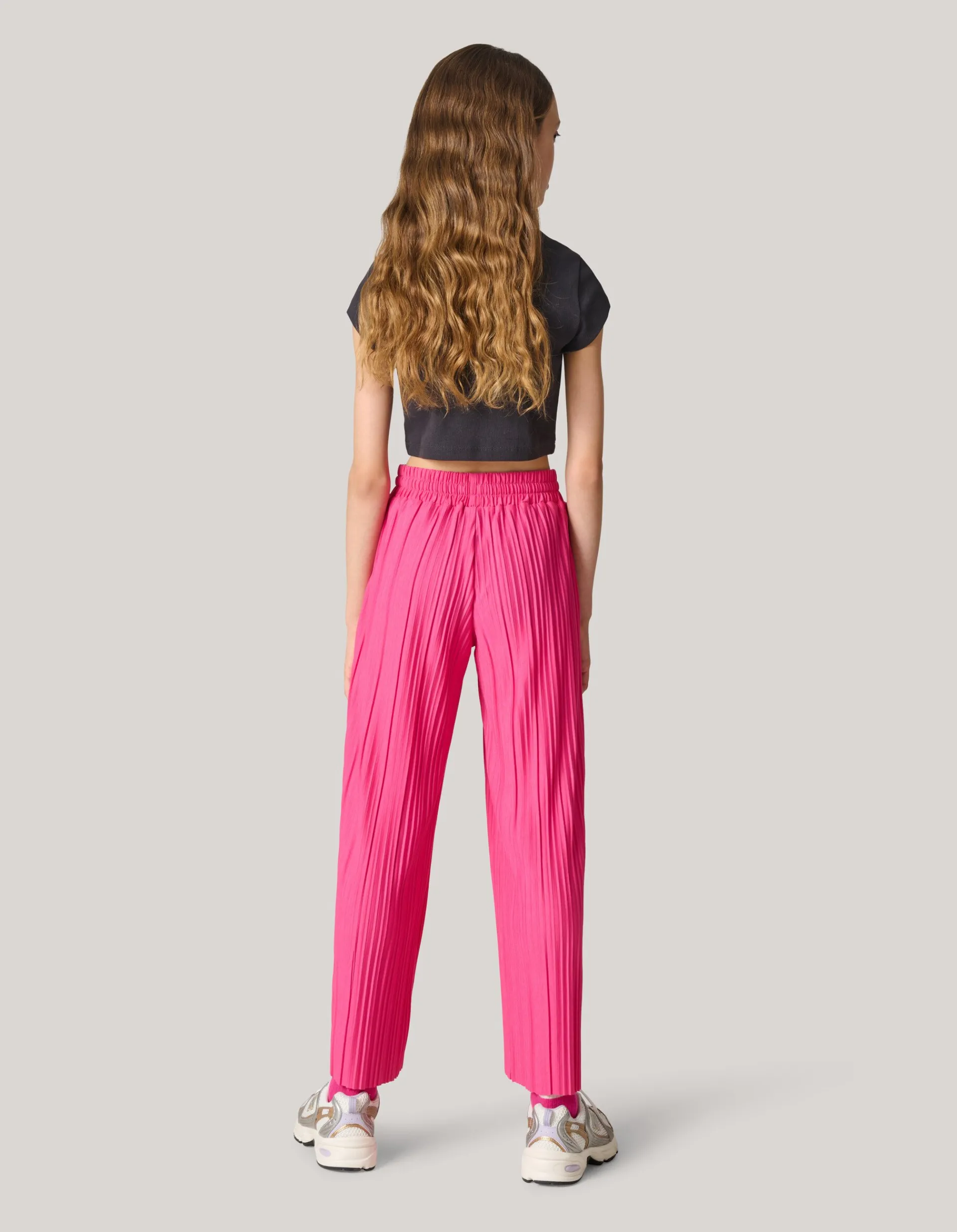 Shoeby Plissé Broek Roze< Broeken