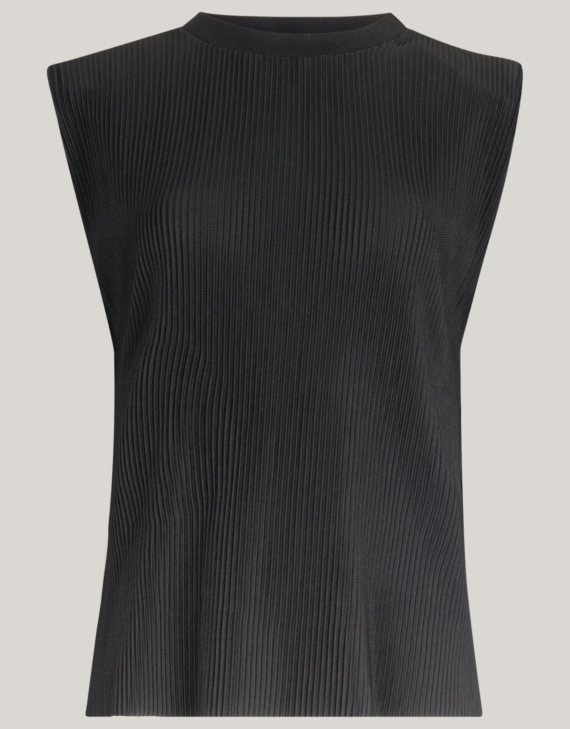Shoeby Plissé Top Zwart<DAMES Tops