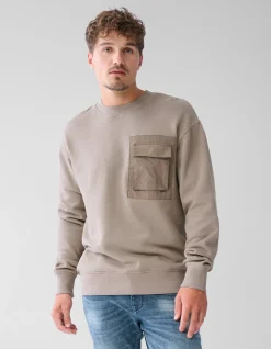 Shoeby Pocket Sweater Lichtbruin<Heren Truien En Sweaters