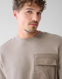 Shoeby Pocket Sweater Lichtbruin<Heren Truien En Sweaters