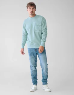 Shoeby Pocket Sweater Lichtgroen<Heren Truien En Sweaters