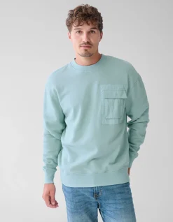 Shoeby Pocket Sweater Lichtgroen<Heren Truien En Sweaters