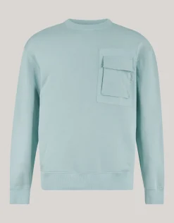 Shoeby Pocket Sweater Lichtgroen<Heren Truien En Sweaters