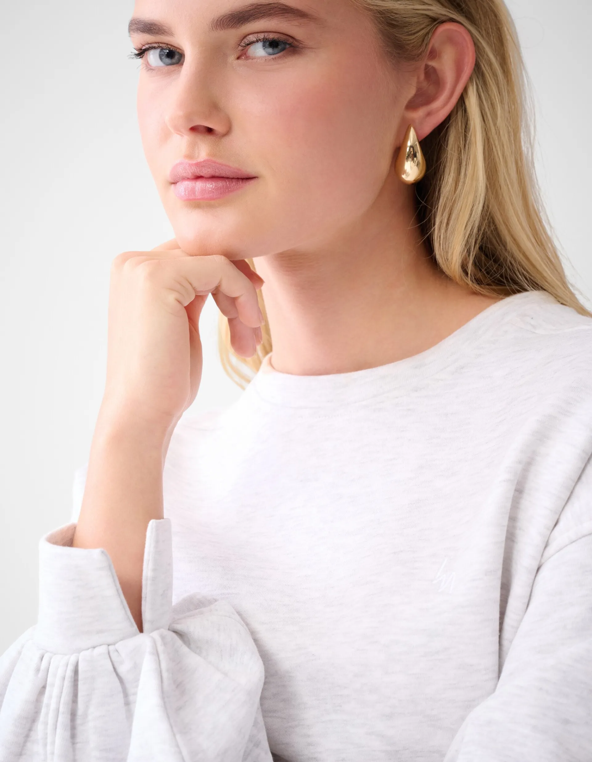 Shoeby Poff Sleeve Sweater Grijs By Lonneke<DAMES Truien En Sweaters