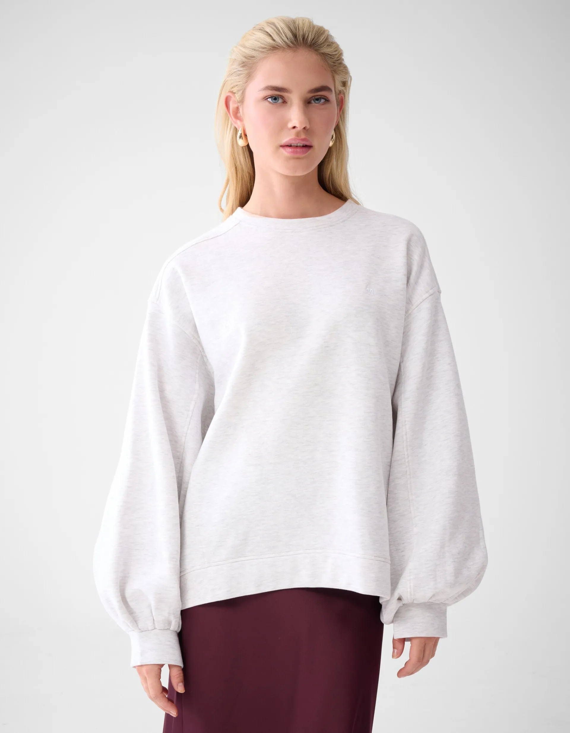 Shoeby Poff Sleeve Sweater Grijs By Lonneke<DAMES Truien En Sweaters