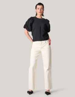Shoeby Pofmouwen Top Zwart<DAMES Tops