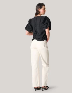 Shoeby Pofmouwen Top Zwart<DAMES Tops