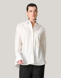 Shoeby Poplin Blouse Wit<DAMES Blouses
