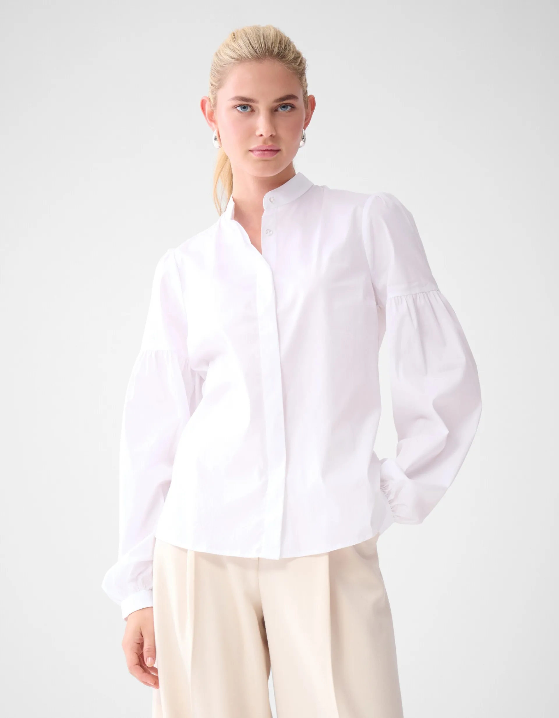 Shoeby Poplin Blouse Wit By Lonneke<DAMES Blouses