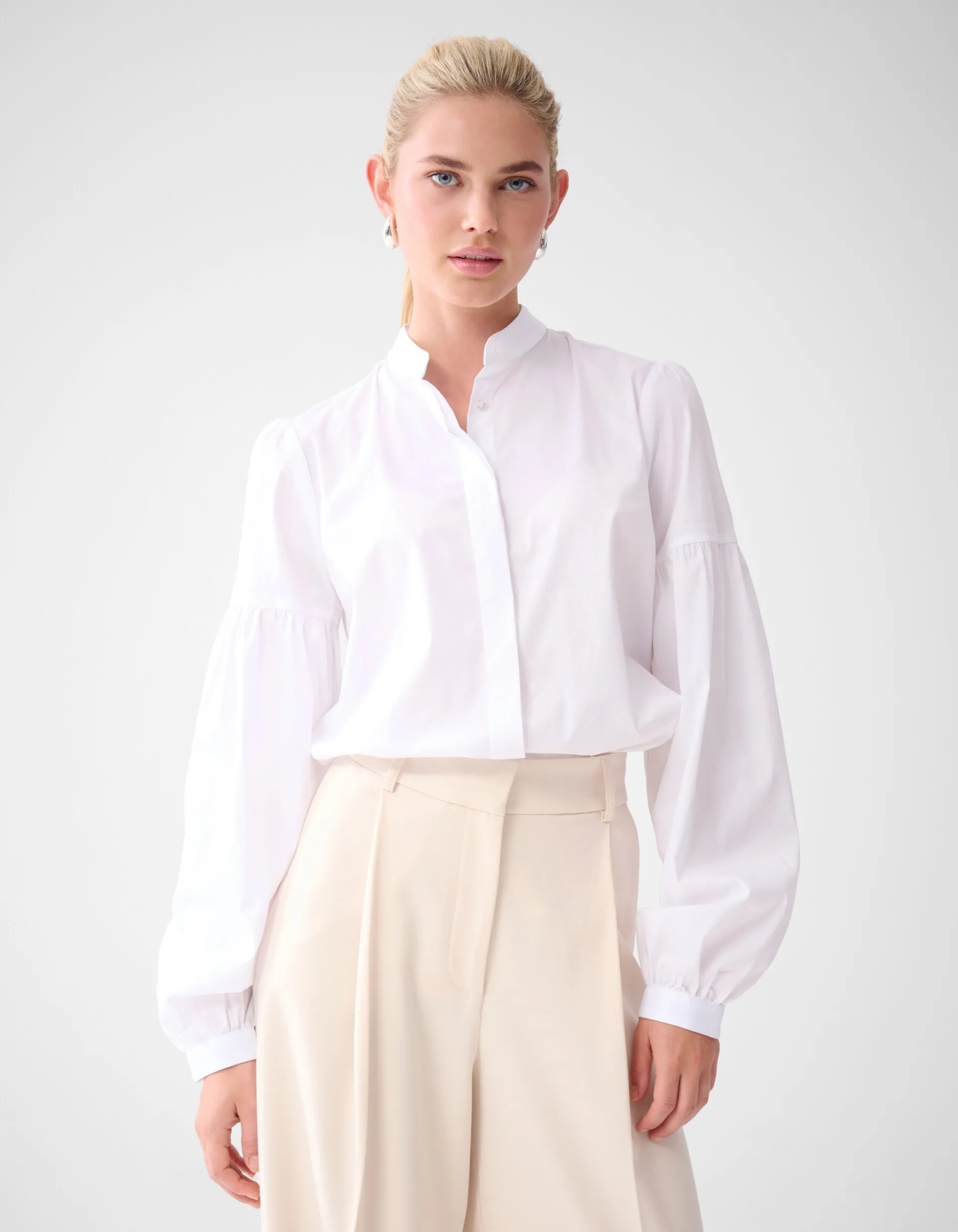Shoeby Poplin Blouse Wit By Lonneke<DAMES Blouses