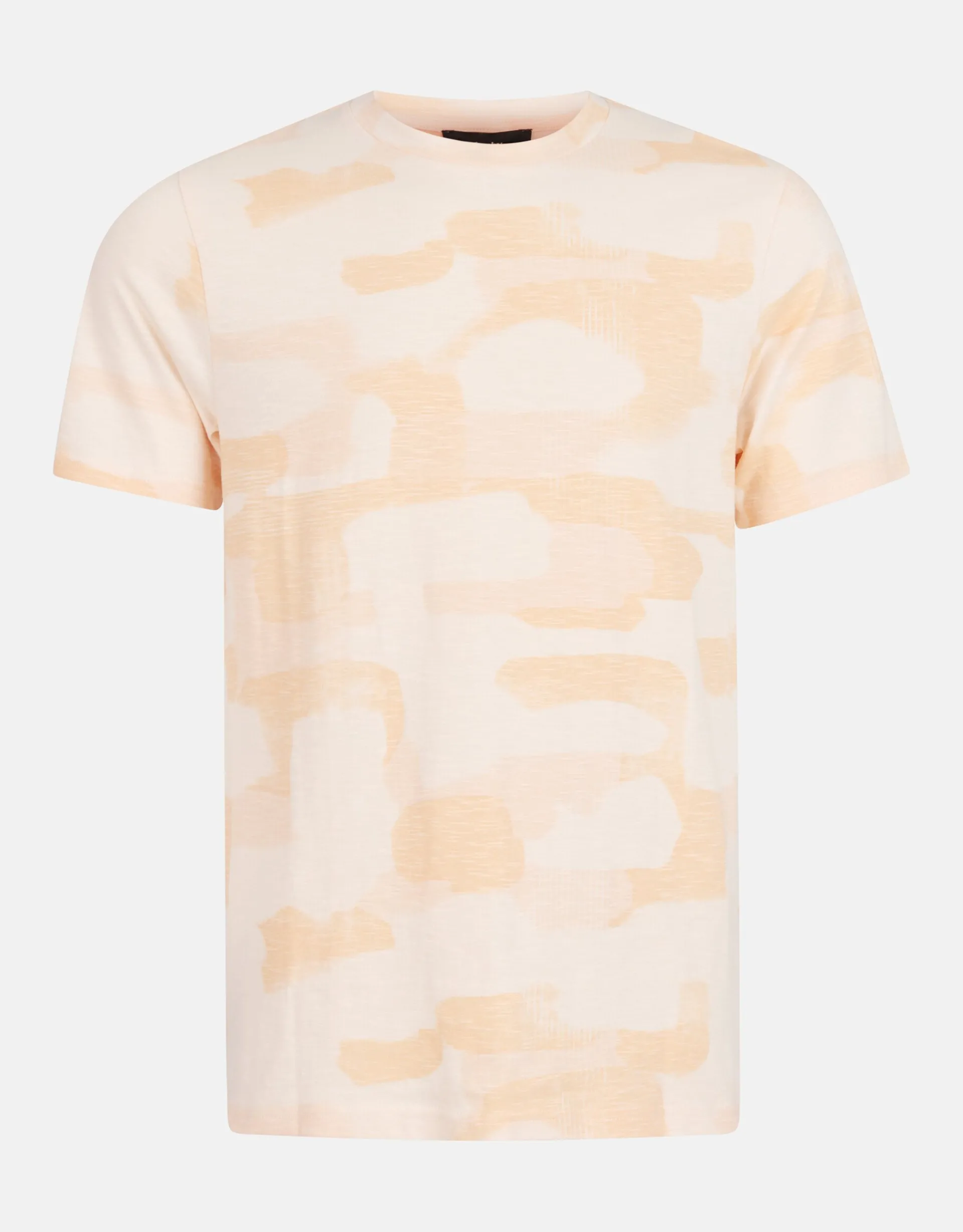 Shoeby Printed Camo T-shirt Oranje<Heren T-Shirts En Polo's