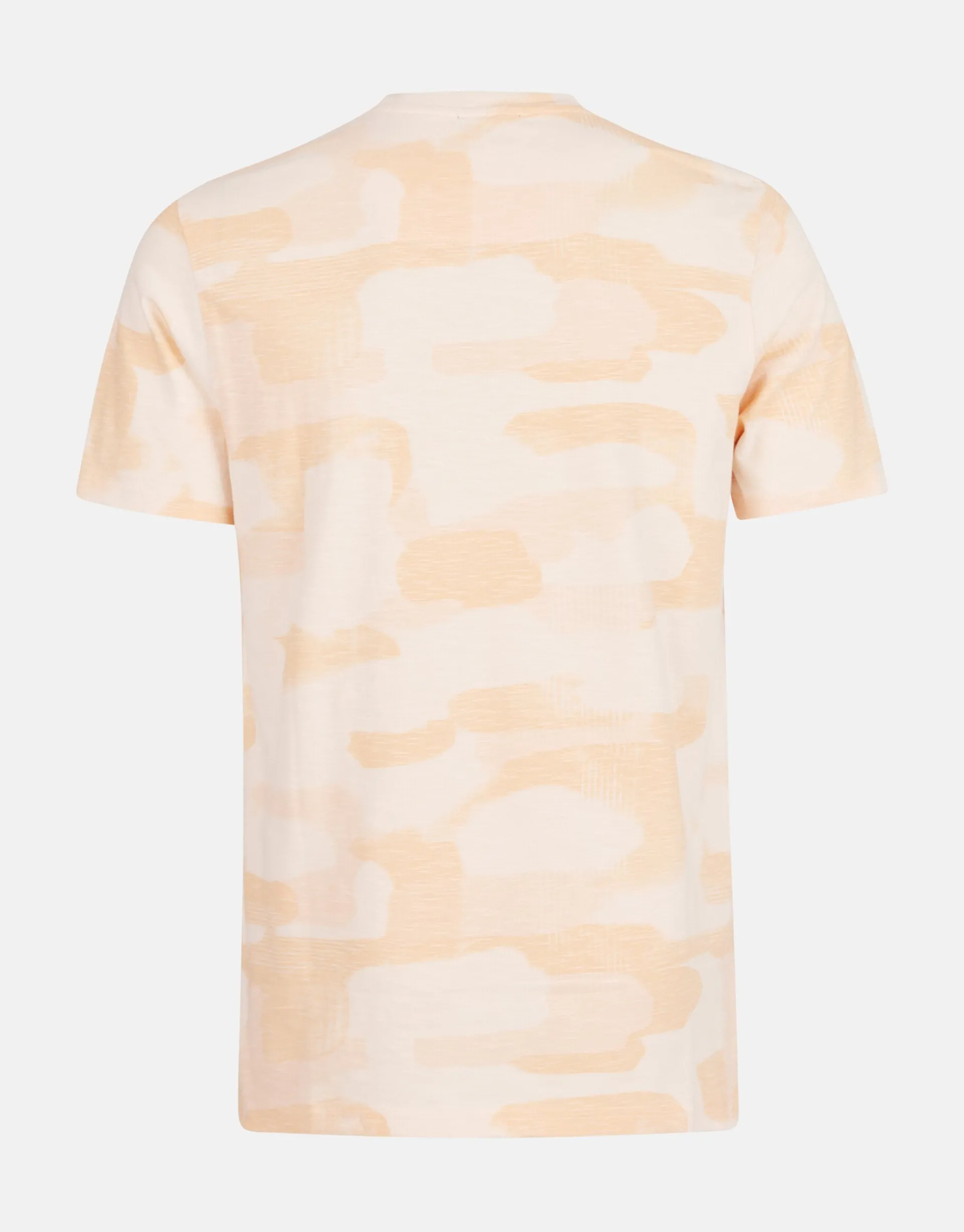 Shoeby Printed Camo T-shirt Oranje<Heren T-Shirts En Polo's