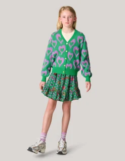 Shoeby Printed Cardigan Groen< Gebreide Truien