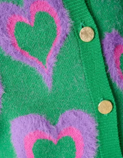 Shoeby Printed Cardigan Groen< Gebreide Truien