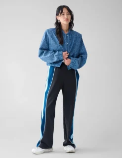 Shoeby Printed Denim Bomber Donkerblauw<DAMES Jacks