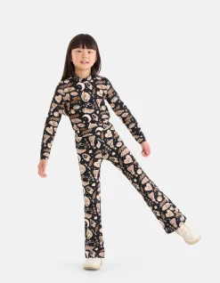 Shoeby Printed Flared Broek Bruin< Broeken