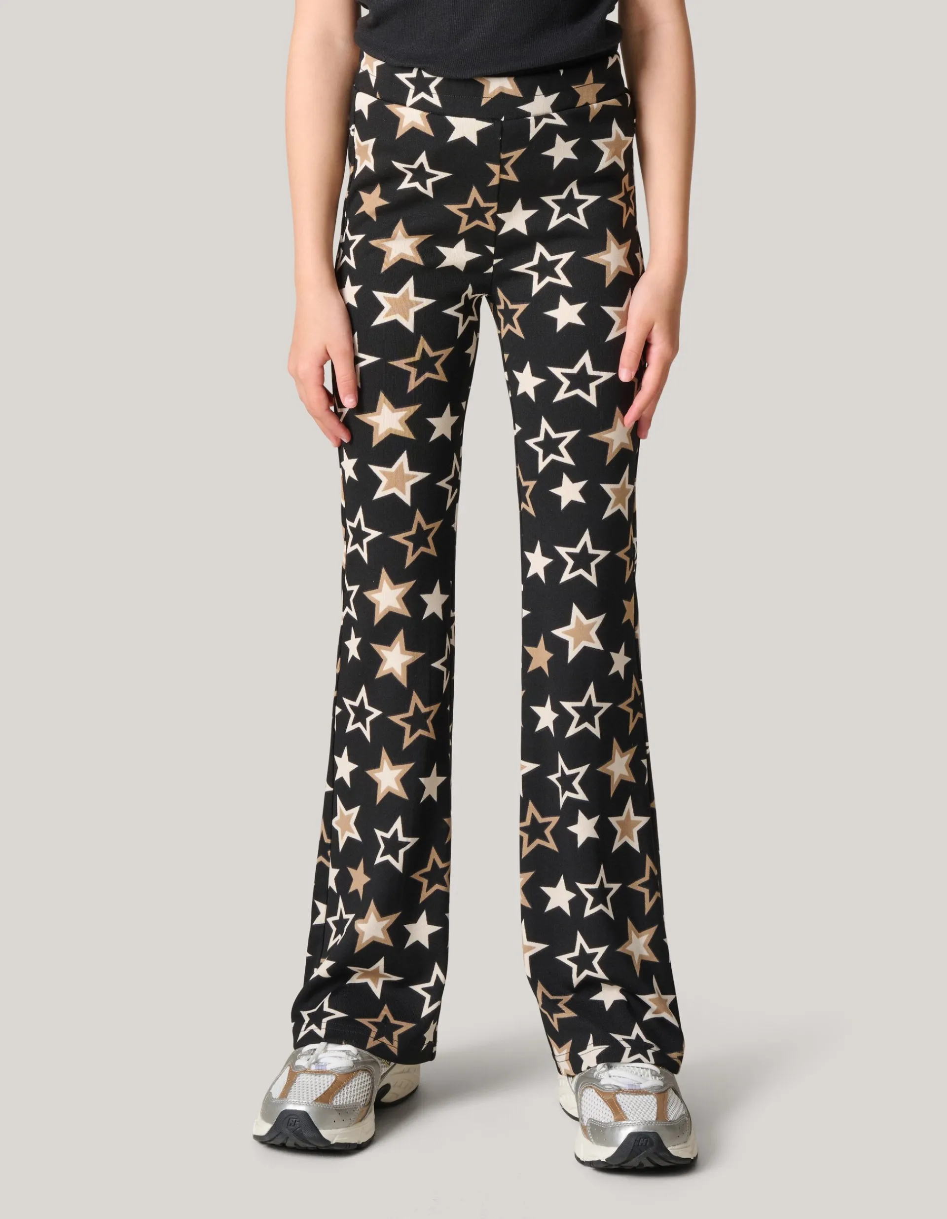 Shoeby Printed Flared Legging Zwart< Broeken