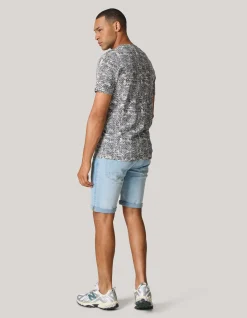 Shoeby Printed Flower T-shirt Zwart<Heren T-Shirts En Polo's