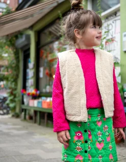 Shoeby Printed Gilet Roze By Lizzy< Gilets|Jassen