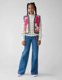 Shoeby Printed Gilet Roze By Lizzy< Gilets|Jassen