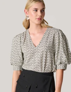 Shoeby Printed Heart Top Wit<DAMES Tops