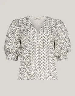 Shoeby Printed Heart Top Wit<DAMES Tops