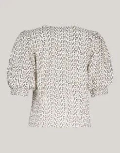 Shoeby Printed Heart Top Wit<DAMES Tops