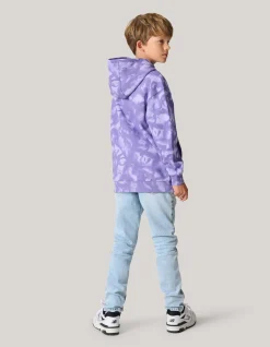 Shoeby Printed Hoodie Paars< Gebreide Truien|Hoodies