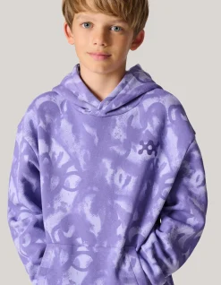 Shoeby Printed Hoodie Paars< Gebreide Truien|Hoodies