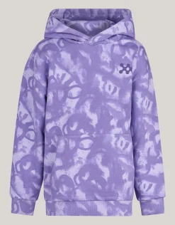 Shoeby Printed Hoodie Paars< Gebreide Truien|Hoodies