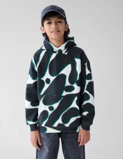 Shoeby Printed Hoodie Zwart< Gebreide Truien|Hoodies