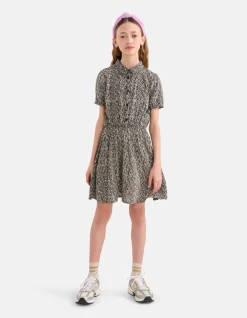 Shoeby Printed Jurk Zwart/Wit< Jurken