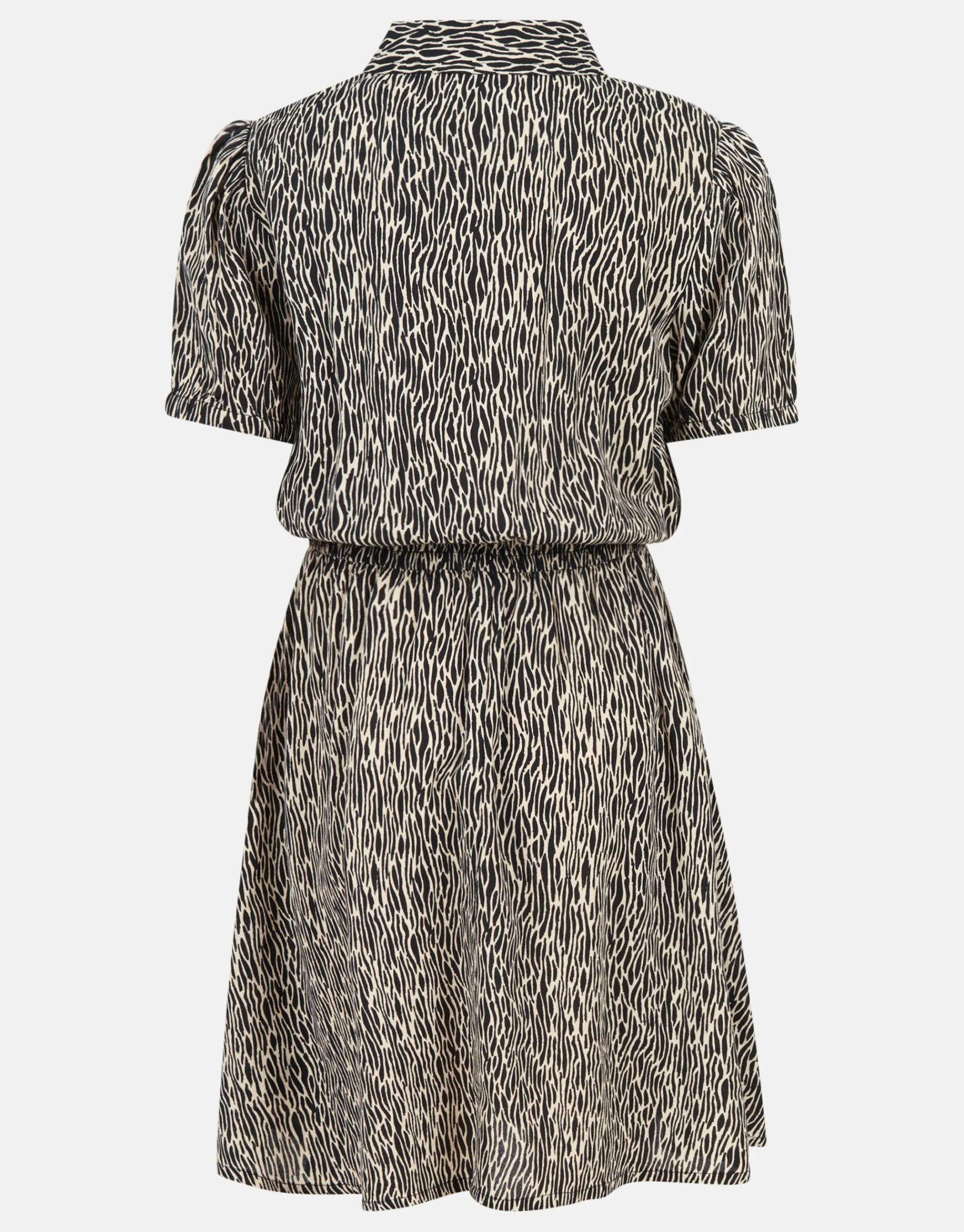 Shoeby Printed Jurk Zwart/Wit< Jurken