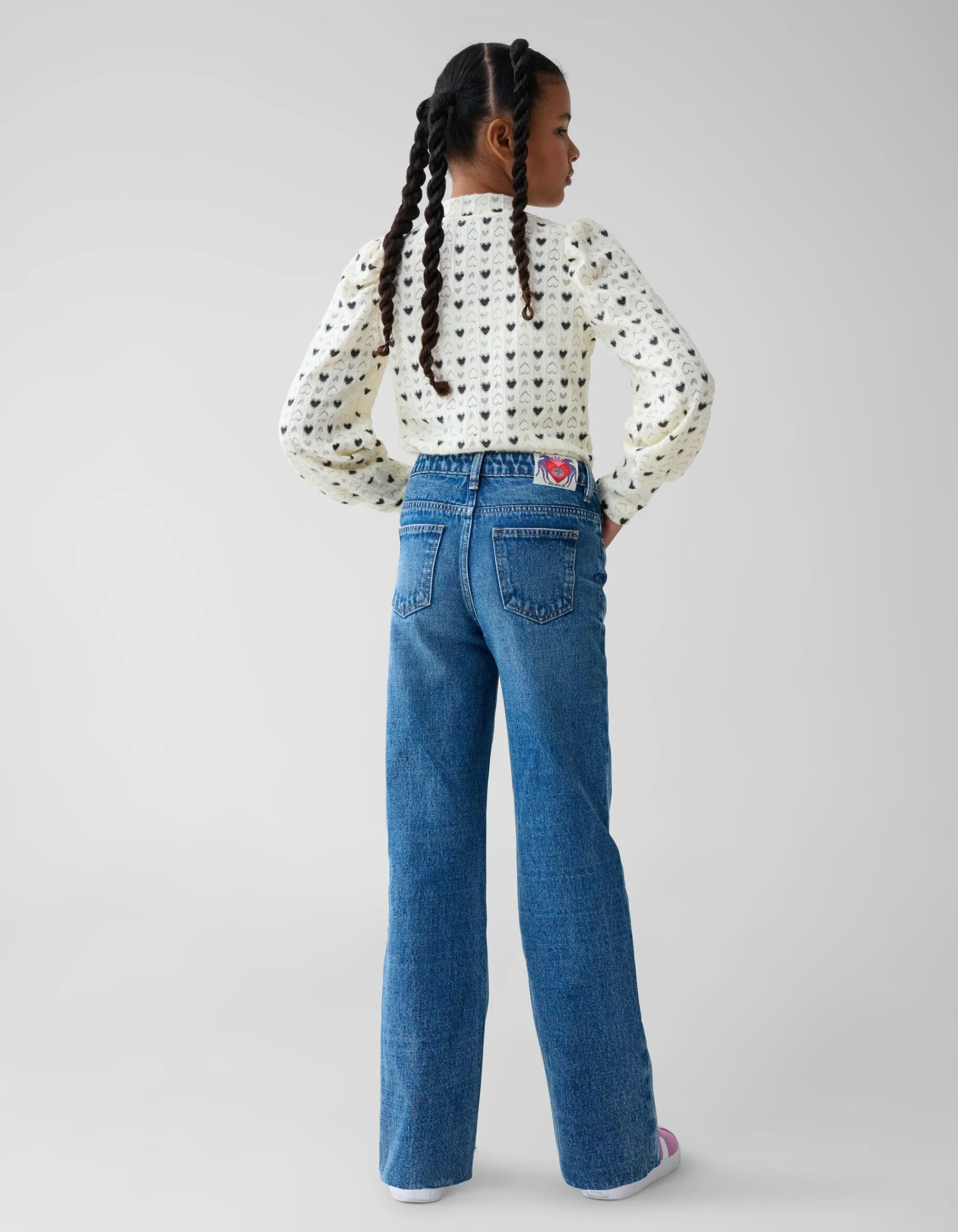 Shoeby Printed Longsleeve Wit By Lizzy< T-Shirts|Tops Lange Mouw