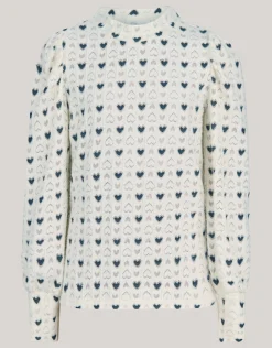 Shoeby Printed Longsleeve Wit By Lizzy< T-Shirts|Tops Lange Mouw