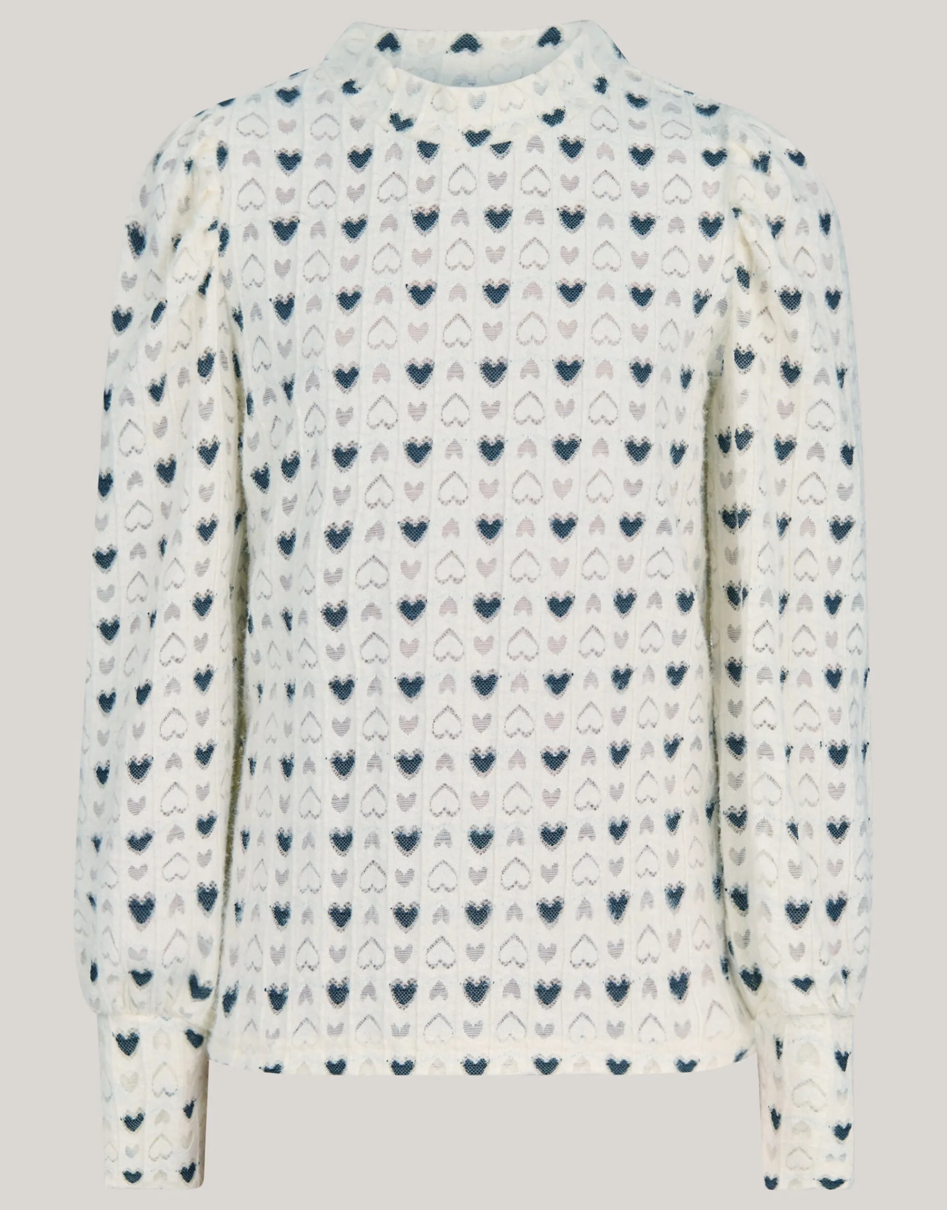 Shoeby Printed Longsleeve Wit By Lizzy< T-Shirts|Tops Lange Mouw