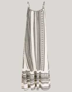 Shoeby Printed Maxi Jurk Gebroken Wit/Zwart<DAMES Jurken