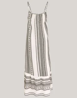 Shoeby Printed Maxi Jurk Gebroken Wit/Zwart<DAMES Jurken