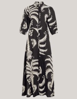 Shoeby Printed Maxi Jurk Zwart/Wit<DAMES Jurken