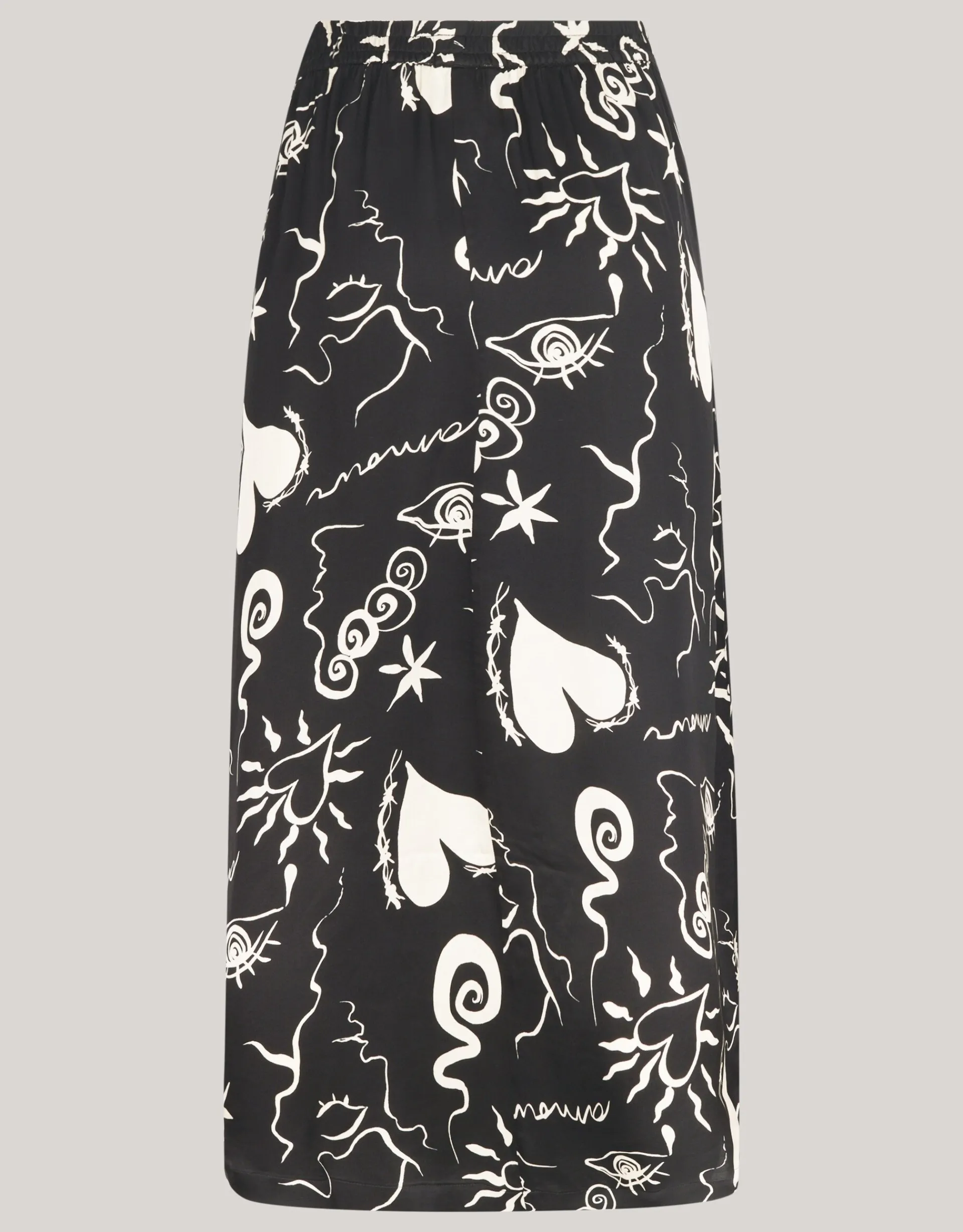 Shoeby Printed Maxi Rok Zwart<DAMES Rokken