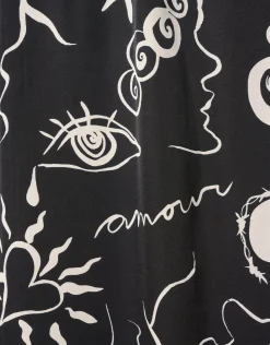 Shoeby Printed Maxi Rok Zwart<DAMES Rokken