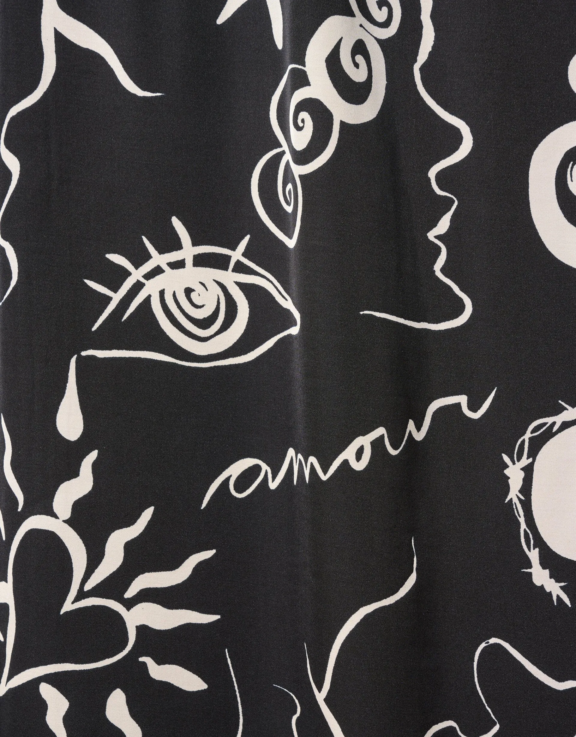 Shoeby Printed Maxi Rok Zwart<DAMES Rokken
