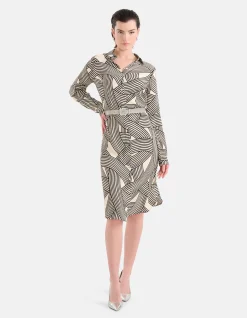 Shoeby Printed Midi Jurk Gebroken Wit<DAMES Jurken