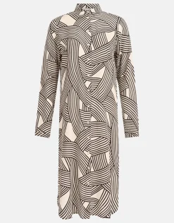 Shoeby Printed Midi Jurk Gebroken Wit<DAMES Jurken