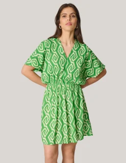 Shoeby Printed Mini Jurk Groen<DAMES Jurken